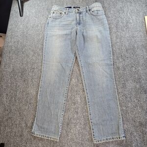 Chaps Boyfriend Jeans Womens Size 8 Light Wash Blue Denim Relaxed Fit NWT